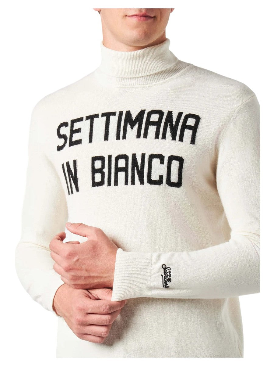 Dolcevita con stampa Settimana in Bianco jacquard-Mc2 Saint Barth-Maglieria-Vittorio Citro Boutique