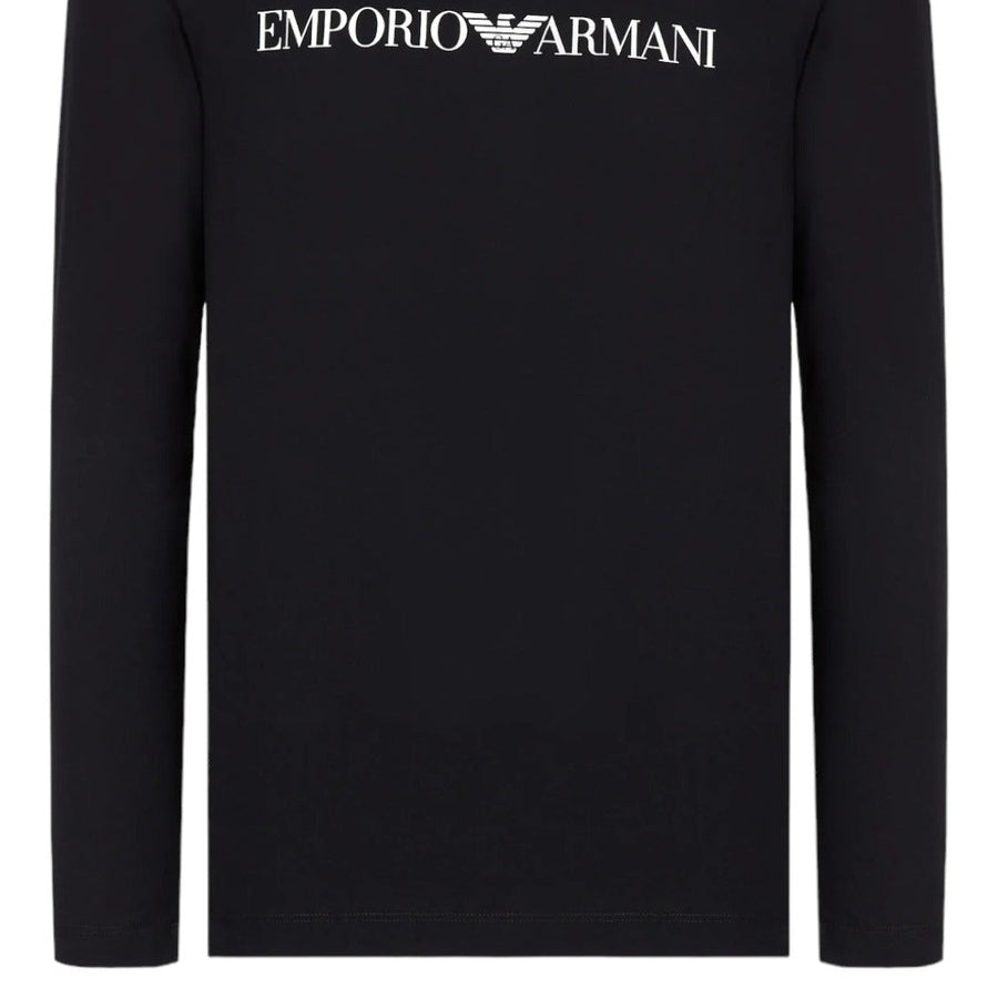 Maglia in jersey Pima con stampa logo-Emporio Armani-Maglieria-Vittorio Citro Boutique