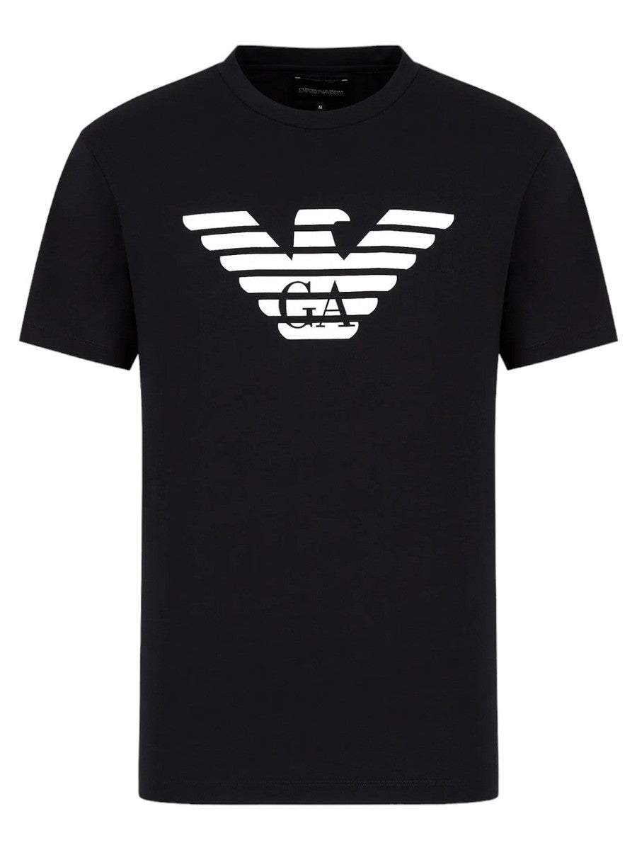 T-shirt in jersey Pima con stampa logo-T-shirt-Emporio Armani-Vittorio Citro Boutique