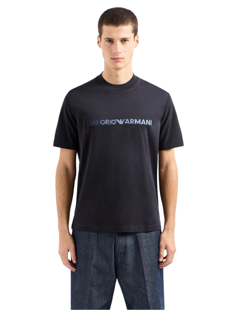 T-shirt in jersey Pima con ricamo logo-Emporio Armani-T-shirt-Vittorio Citro Boutique