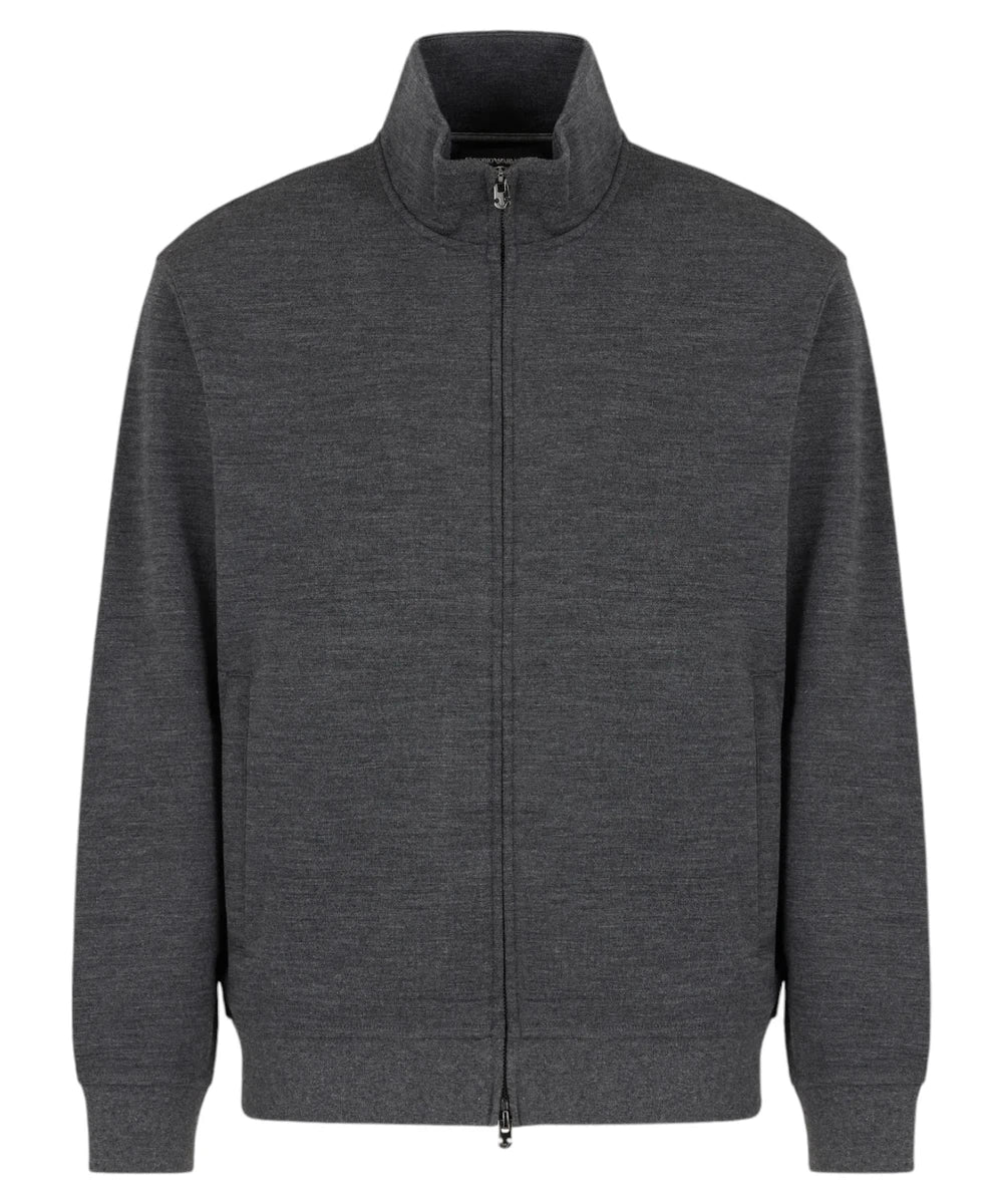 Cardigan full zip in jersey misto lana vergine Travel Essential-Emporio Armani-Maglieria-Vittorio Citro Boutique