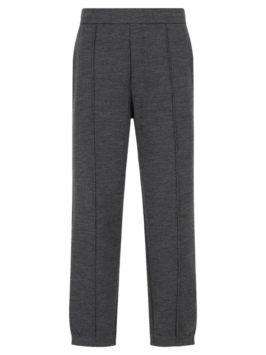 Pantaloni jogger in jersey misto lana vergine Travel Essential-Emporio Armani-Pantaloni-Vittorio Citro Boutique