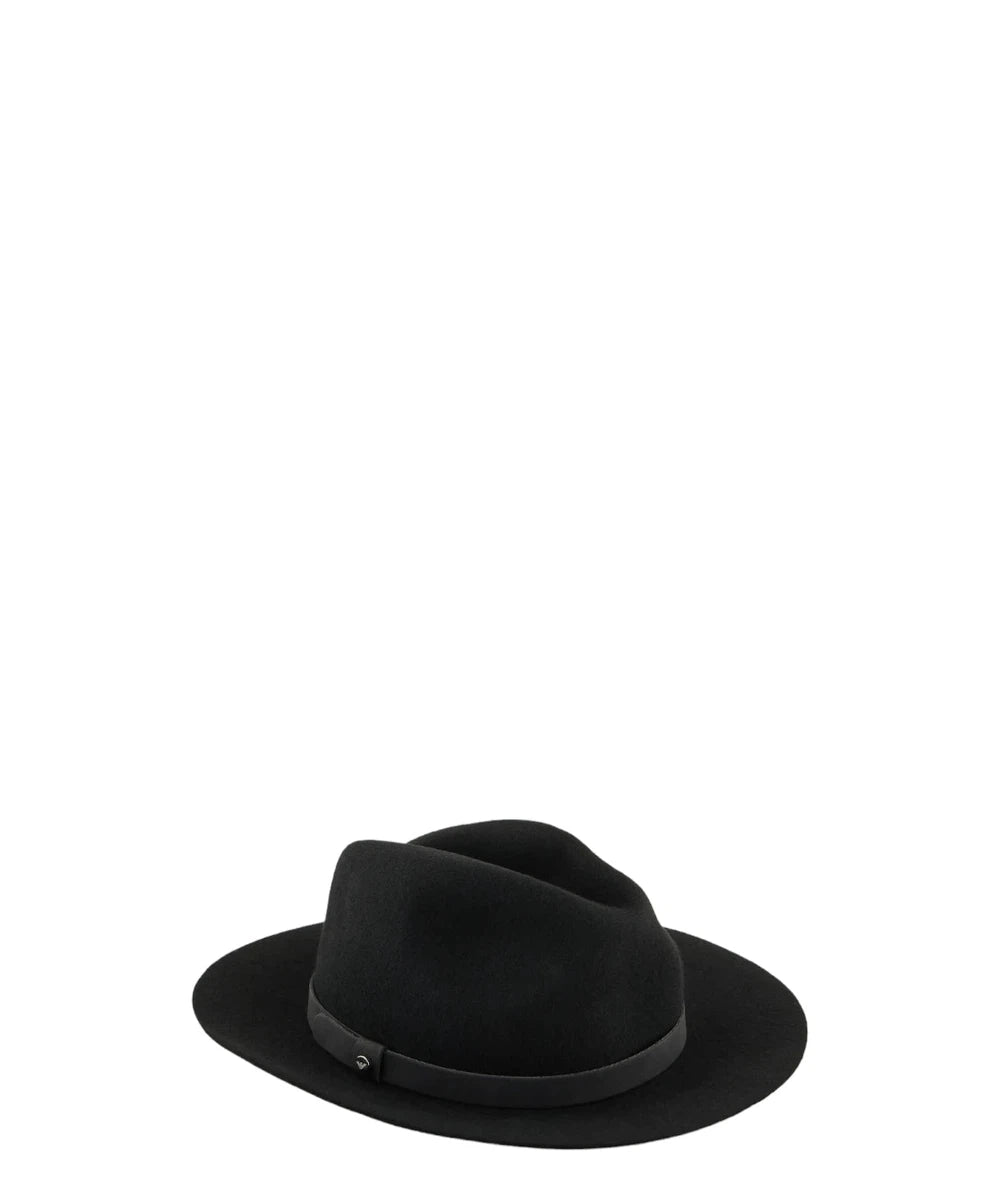 Cappello fedora in panno di lana con cinturino-Emporio Armani-Cappelli-Vittorio Citro Boutique