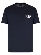 T-shirt in jersey misto lyocell con ricamo logo EA a rilievo ASV-T-shirt-Emporio Armani-Vittorio Citro Boutique