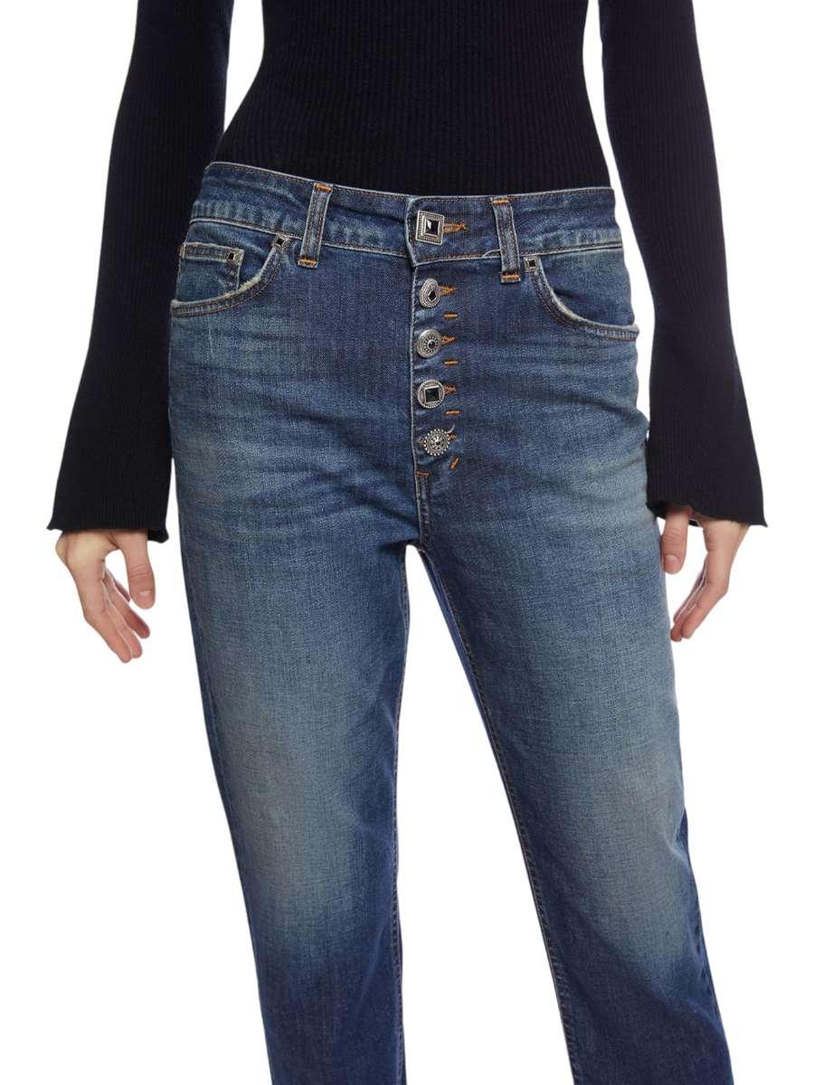 Jeans cropped Koons bottoni gioiello-Dondup-Jeans-Vittorio Citro Boutique