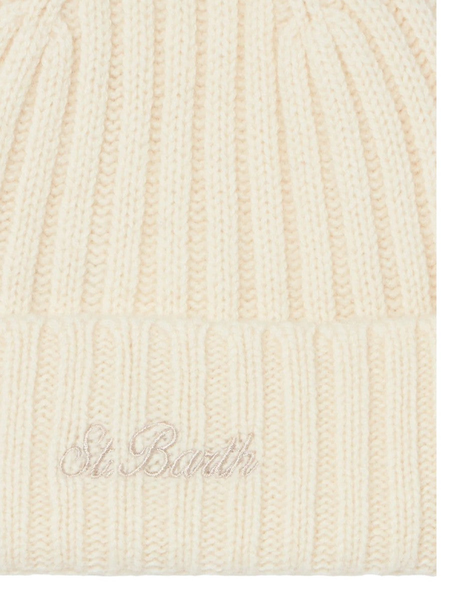 Berretto in lana stretch con ricamo St. Barth-Mc2 Saint Barth-Cappelli-Vittorio Citro Boutique
