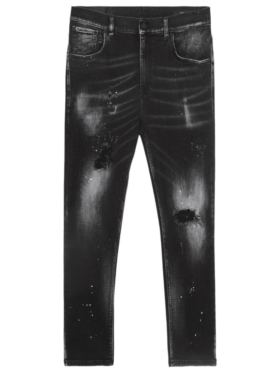 Jeans Dondup Alex super skinny in denim stretch nero - Vittorio Citro