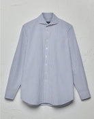 LARDINI - Camicia in cotone seersucker blu e bianca - Vittorio Citro Boutique