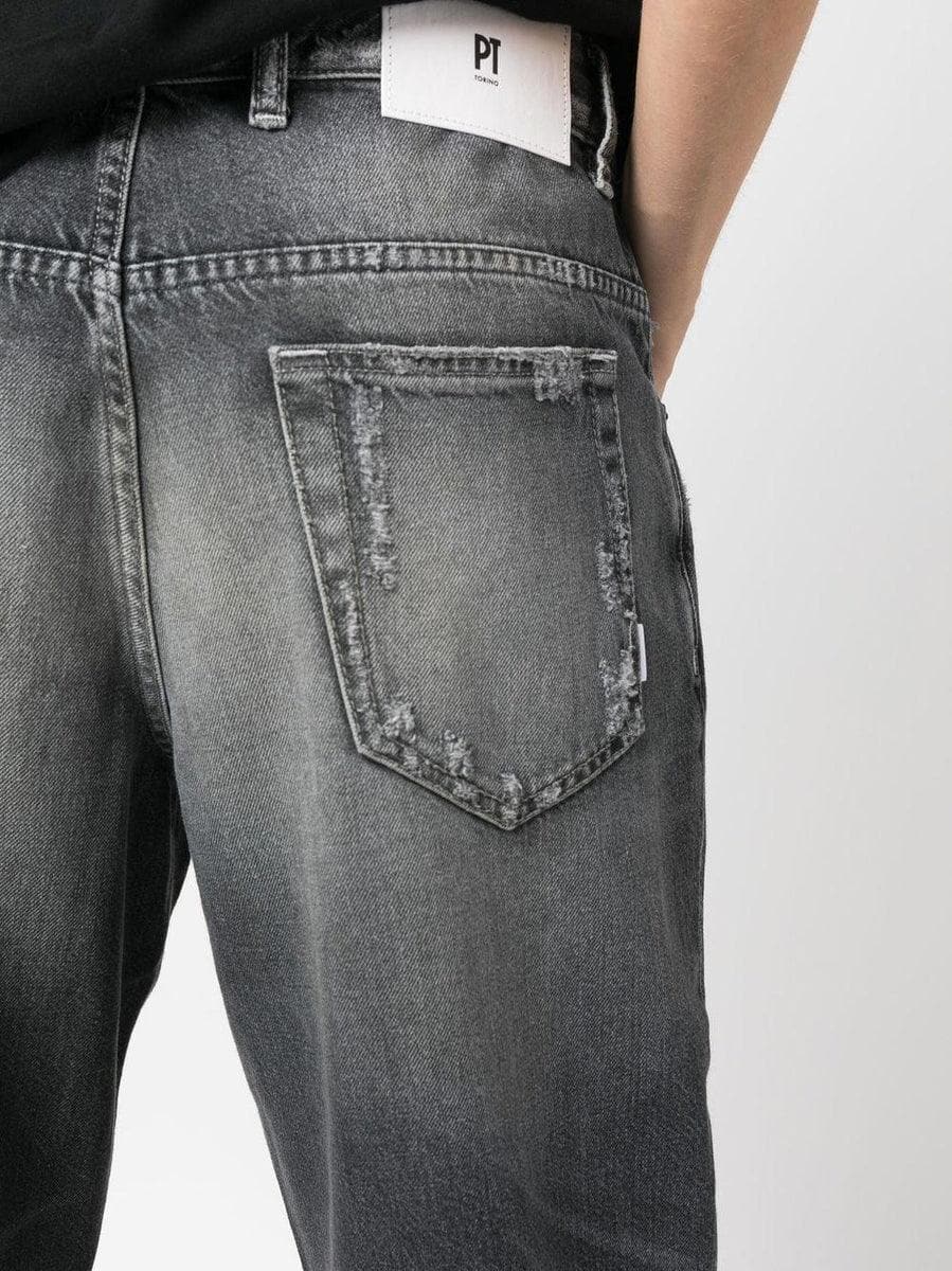 PT TORINO - Jeans cropped effetto consumato - Vittorio Citro Boutique