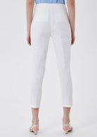 LIU-JO - Pantalone cropped con bottoni bianco - Vittorio Citro Boutique