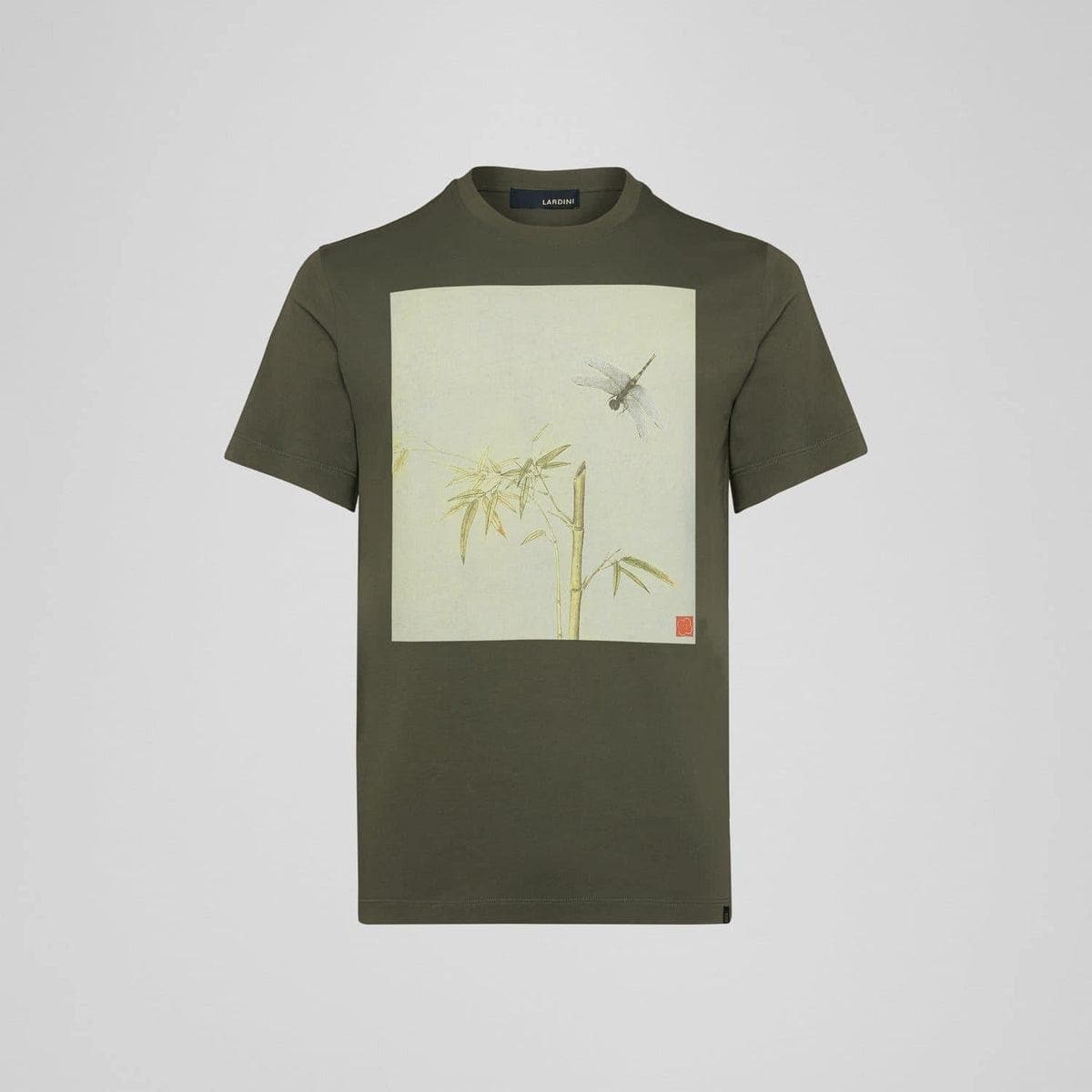 LARDINI - T-shirt in jersey organico verde - Vittorio Citro Boutique