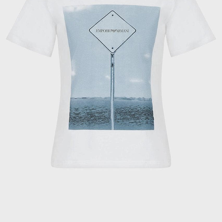 EMPORIO ARMANI - T-shirt in jersey stampa fotografica - Vittorio Citro Boutique