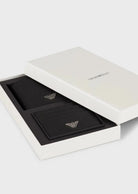 Gift box con portafoglio e portacarte in pelle rigenerata placchetta aquila - Vittorio Citro Boutique